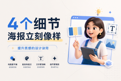 海报总像“AI贴纸”？把这4个细节改了，宣传图立刻像样