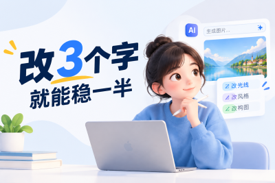 AI出图别靠玄学，改3个字就能稳一半